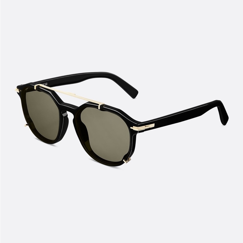 Dior Black Sunglasses with Gold Detailing